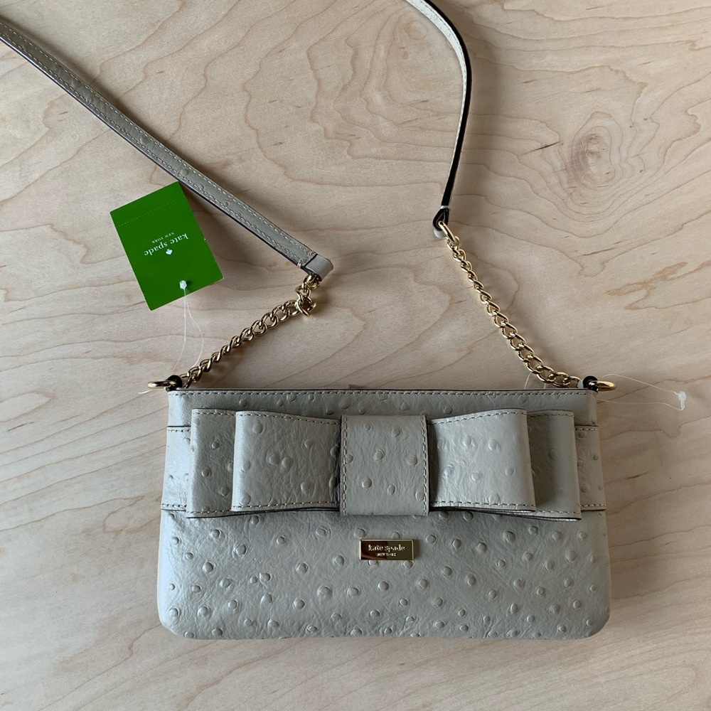 KATE SPADE Charm City Ostrich Embossed Crossbody